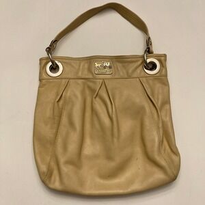 COACH Madison Pleated Leather Shoulder Bag 14576 Tan